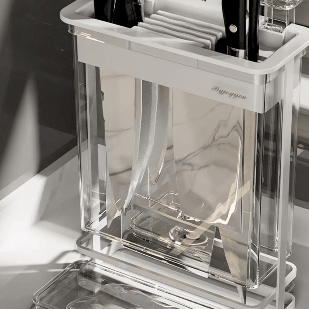 Innovative knife case with space for kitchen utensils