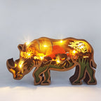 3D Creative Wood Animal Carving Craft Gift