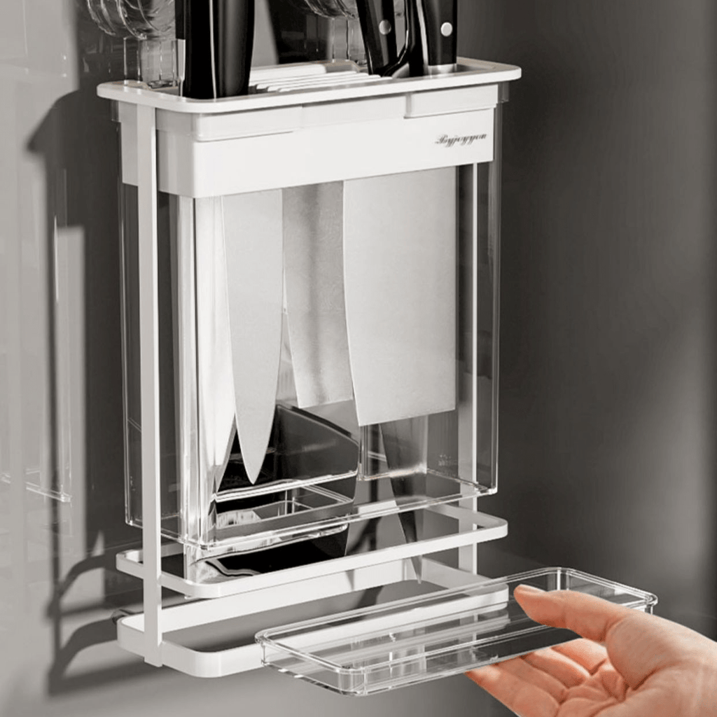 Innovative knife case with space for kitchen utensils