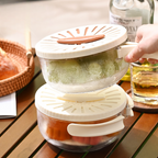 Foldable Quick-Drain Basket with Rotating Lid