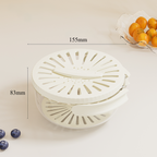 Foldable Quick-Drain Basket with Rotating Lid
