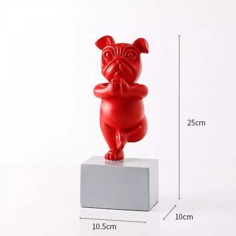 HappyPup Bulldog Sculptures - Playful Interior Decoration for Home