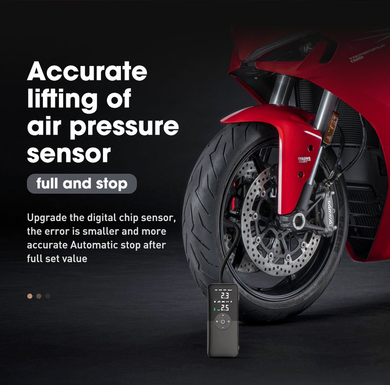Rechargeable Tyre Inflator Cordless Battery Powered Pump