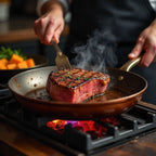 Professional copper pan with non-stick coating & perfect heat distribution