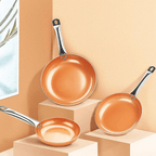 Professional copper pan with non-stick coating & perfect heat distribution