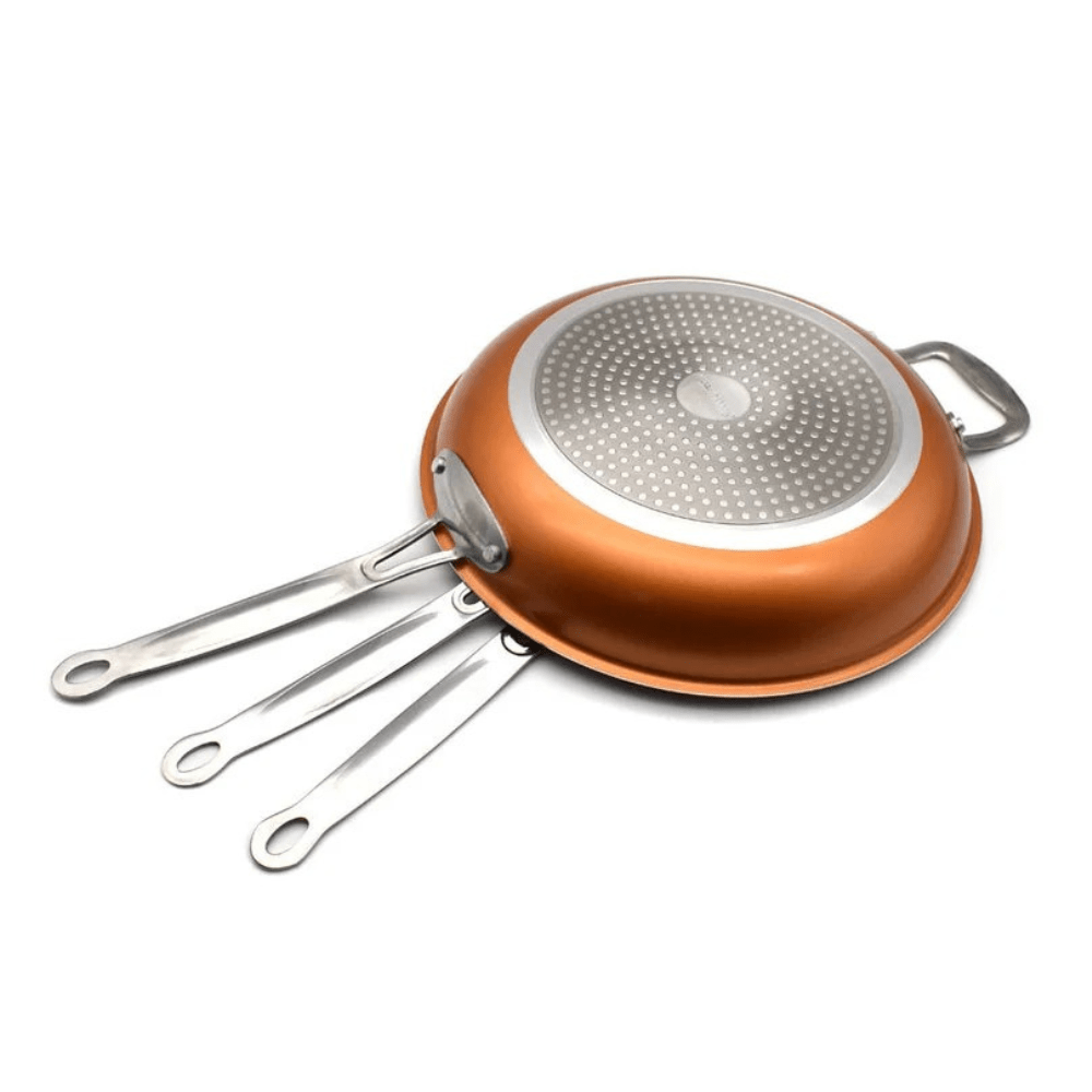 Professional copper pan with non-stick coating & perfect heat distribution