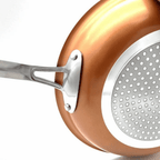 Professional copper pan with non-stick coating & perfect heat distribution