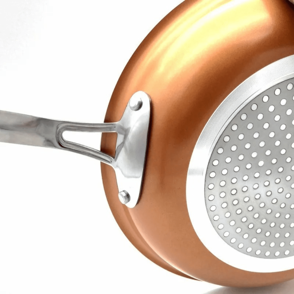 Professional copper pan with non-stick coating & perfect heat distribution