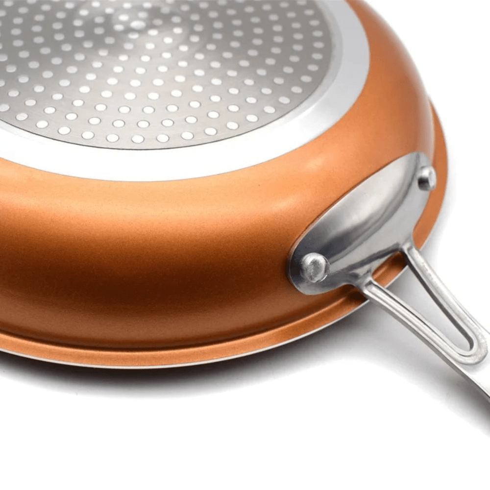 Professional copper pan with non-stick coating & perfect heat distribution