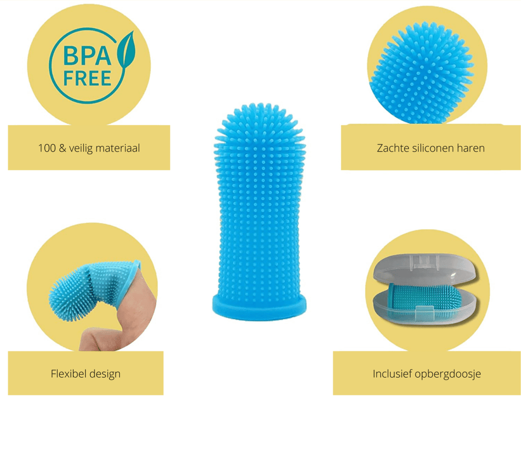 360° silicone finger toothbrush for safe dental care for dogs