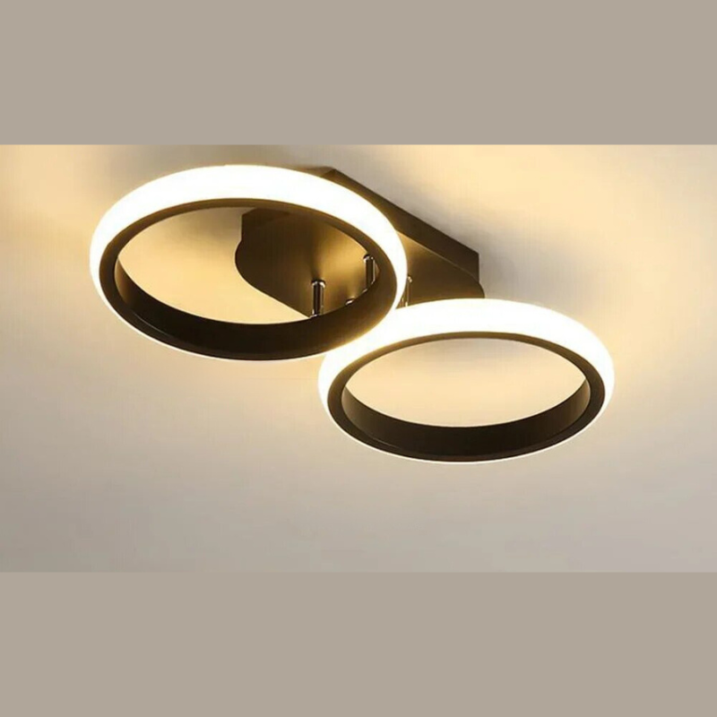 Modern LED Ring Chandelier – Minimalist Ceiling Light for Living Room and Dining Area