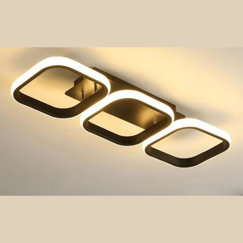 Modern LED Ring Chandelier – Minimalist Ceiling Light for Living Room and Dining Area