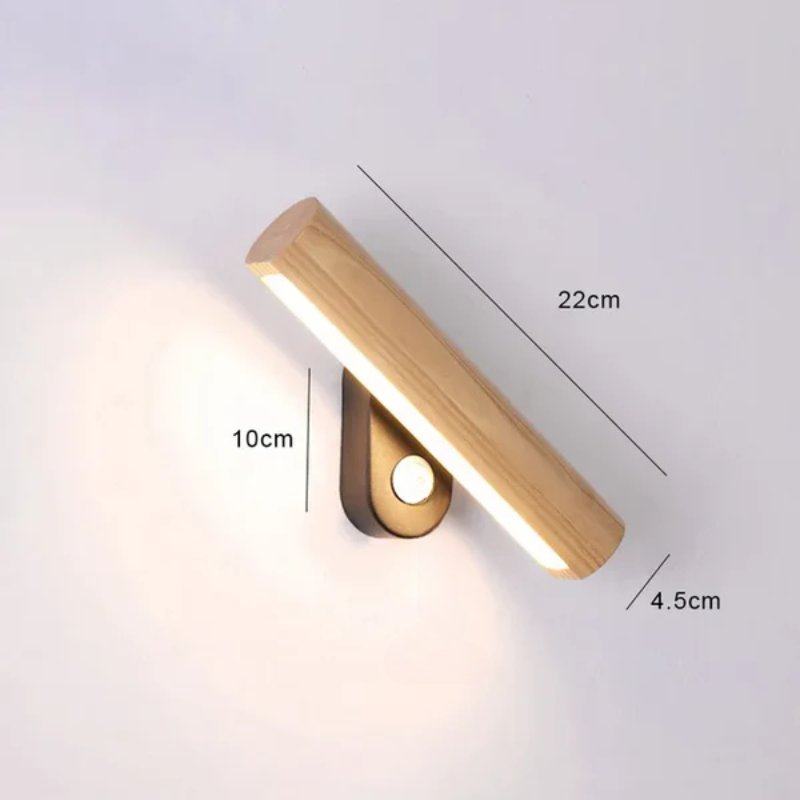 LED Wall Lamp made of Wood – Modern Wall Light for Bedroom