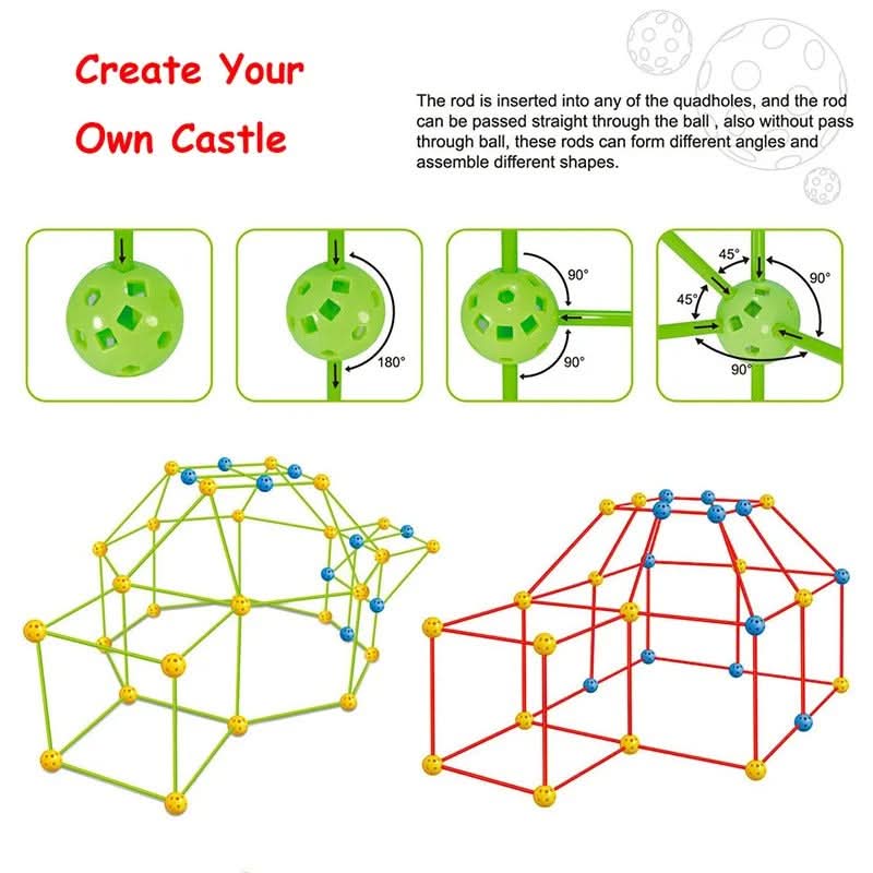 Creative tent for playful learning and building