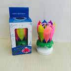 Rotating Lotus Cake Candle