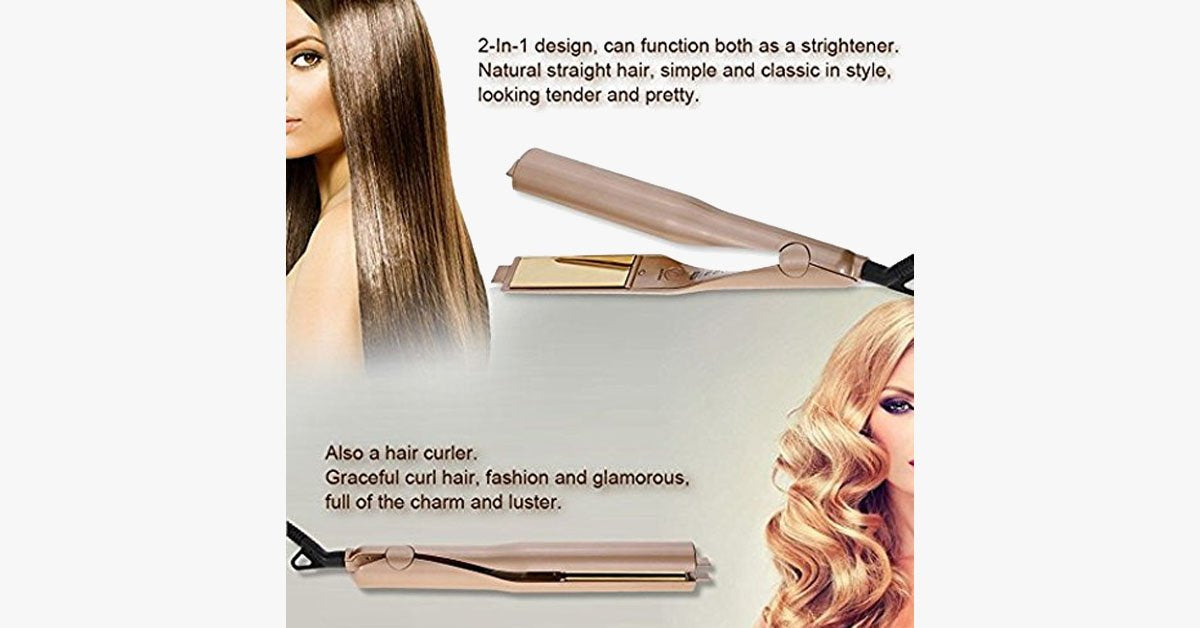 Pro 2-in-1 Hair Waver and Straightener