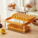 101oz. Ice Cube Tray Set - 64 Piece Silicone Ice Cube Tray with Lid & Container