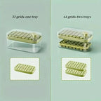 101oz. Ice Cube Tray Set - 64 Piece Silicone Ice Cube Tray with Lid & Container