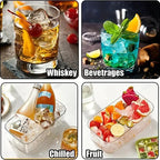 101oz. Ice Cube Tray Set - 64 Piece Silicone Ice Cube Tray with Lid & Container