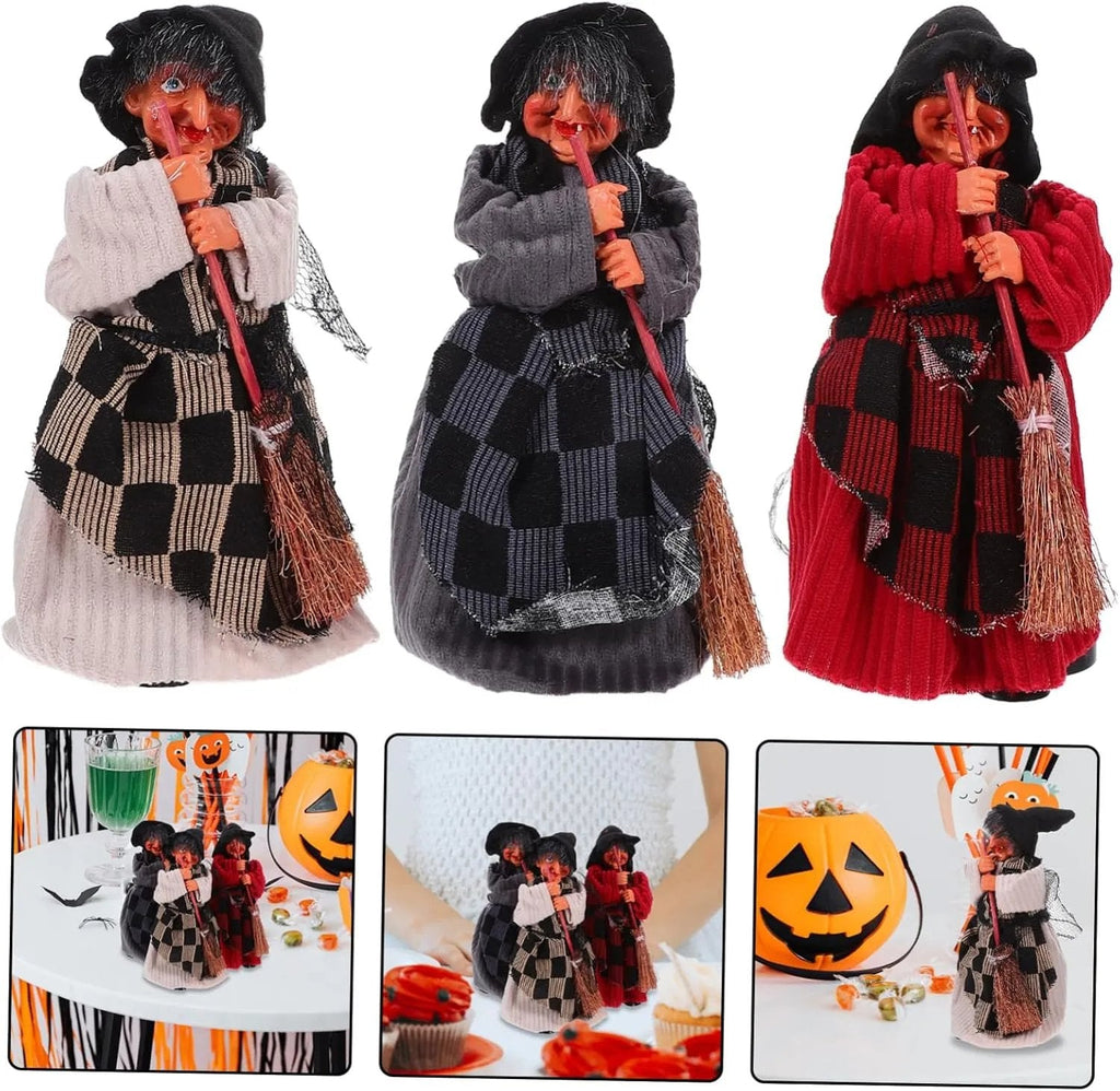 Halloween Witch Doll Statue Decor Desktop