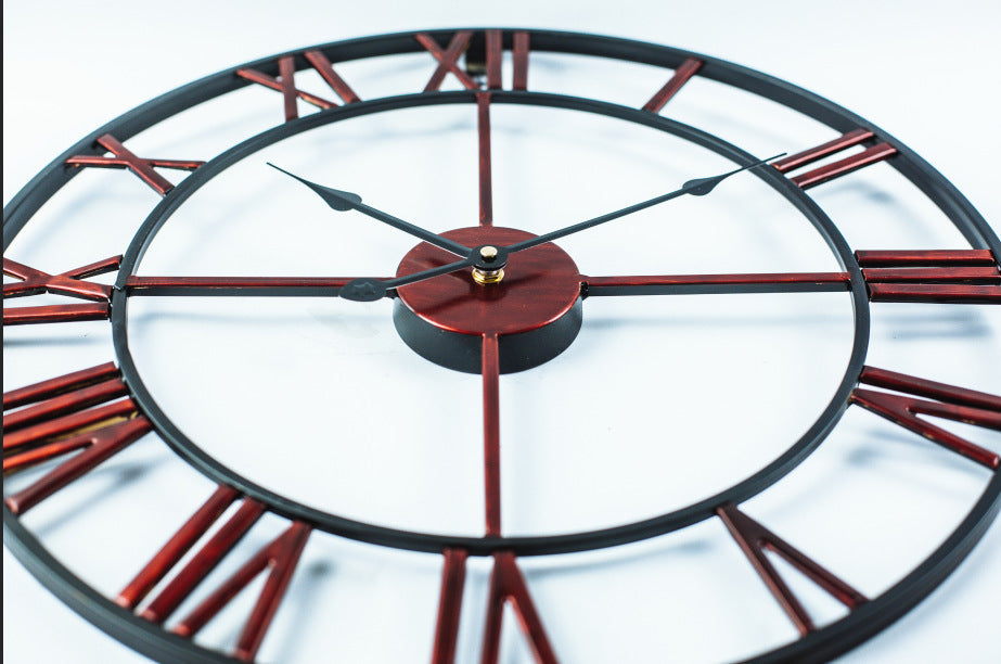 Vintage Iron Large Retro Wall Clock