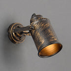 Metal cylinder wall lamp vintage rustic 1 light coffee house wall lamp pendant lamp in brass