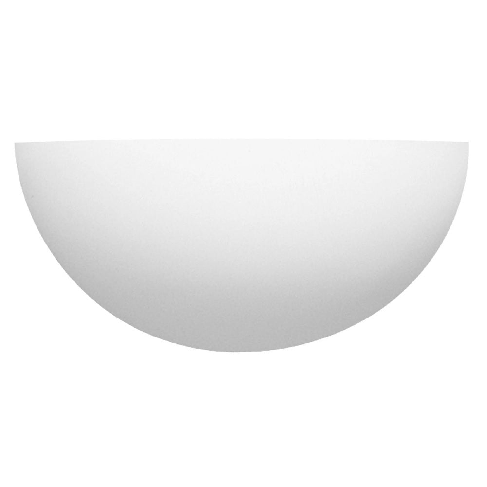 White Plaster Vintage Half-Round Half-Moon Paintable Wall Spotlight 30cm