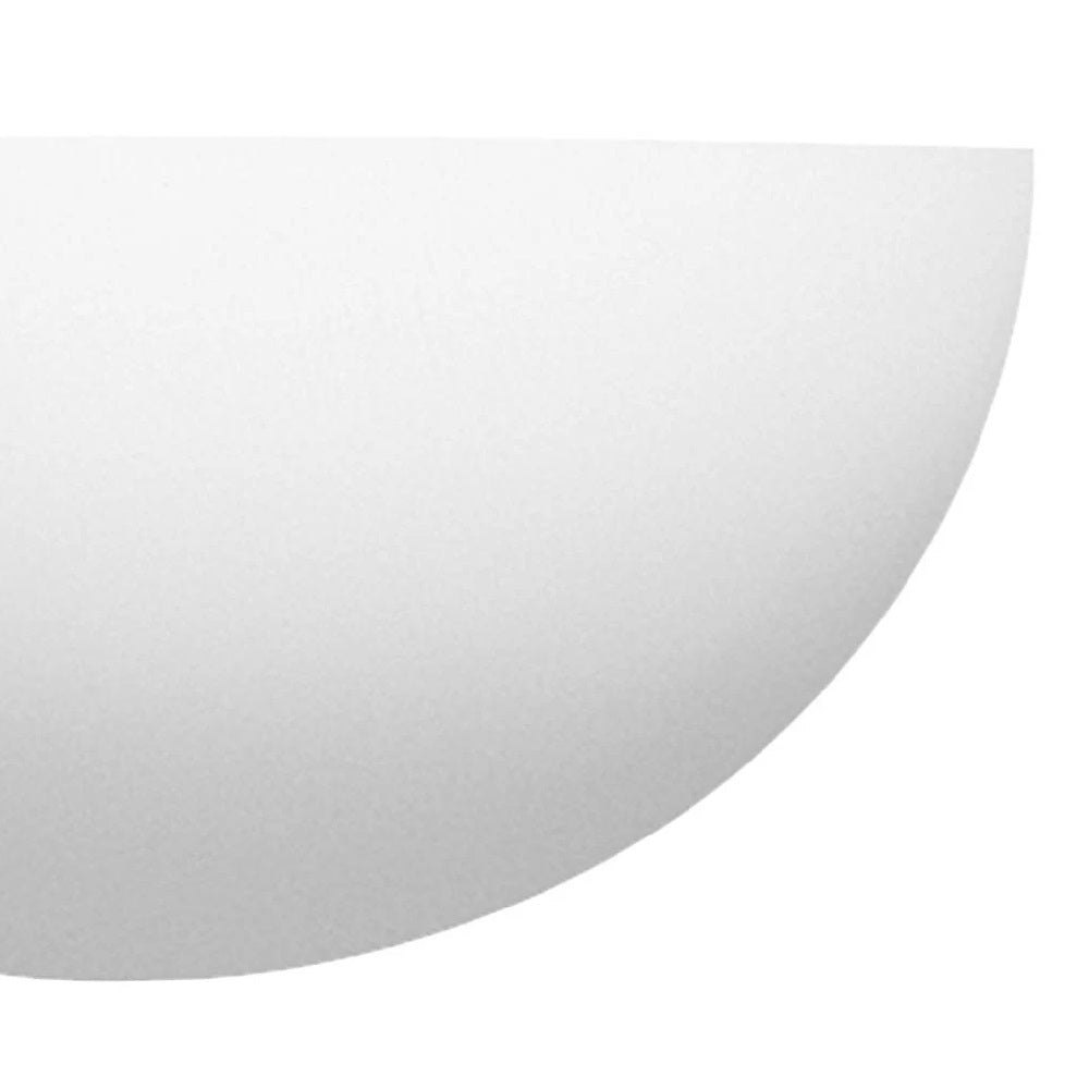 White Plaster Vintage Half-Round Half-Moon Paintable Wall Spotlight 30cm