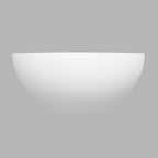 White Plaster Vintage Half-Round Half-Moon Paintable Wall Spotlight 30cm
