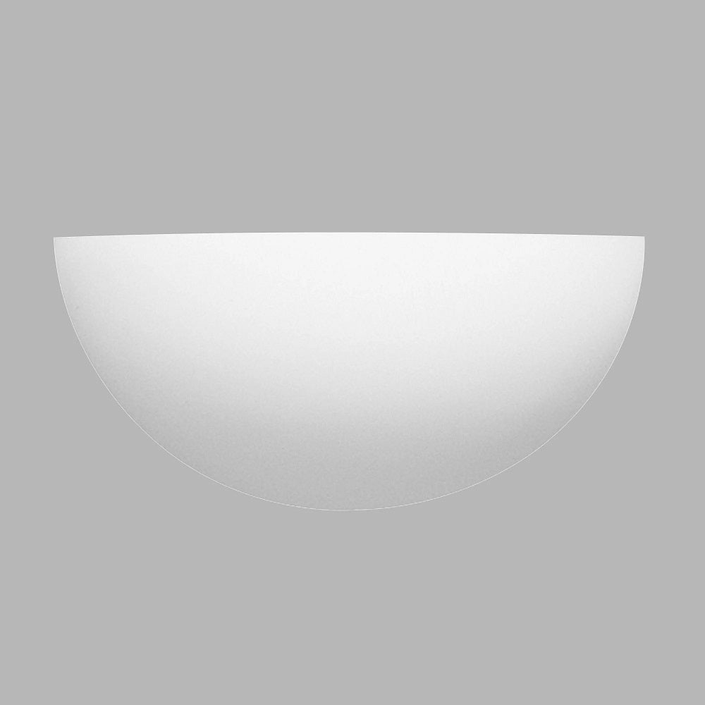 White Plaster Vintage Half-Round Half-Moon Paintable Wall Spotlight 30cm