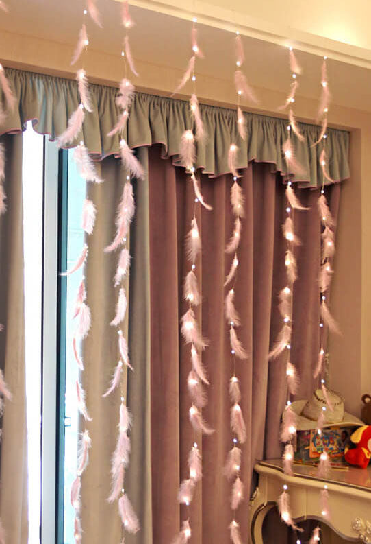 Feather LED Atmosphere USB Remote Control Copper Wire Light String
