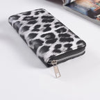 Classic wallet with leopard pattern for women