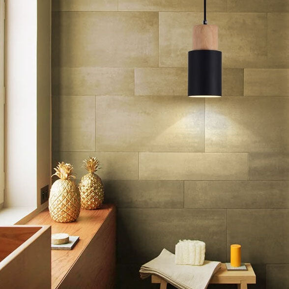 SinglePend - Nordic Macaron Cylinder Aluminium 1-flame LED pendant lamp