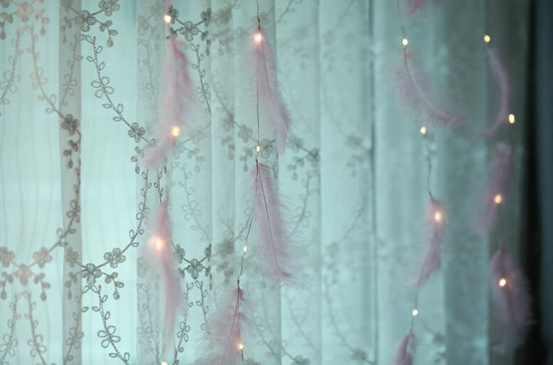 Feather LED Atmosphere USB Remote Control Copper Wire Light String