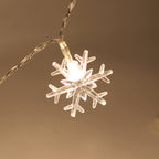 LED String Lights Christmas Snowflake Colorful 20 Light LED Waterproof Outdoor String Lights