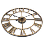 Roman Letters Large Silent Wall Clock 16 Inch Iron