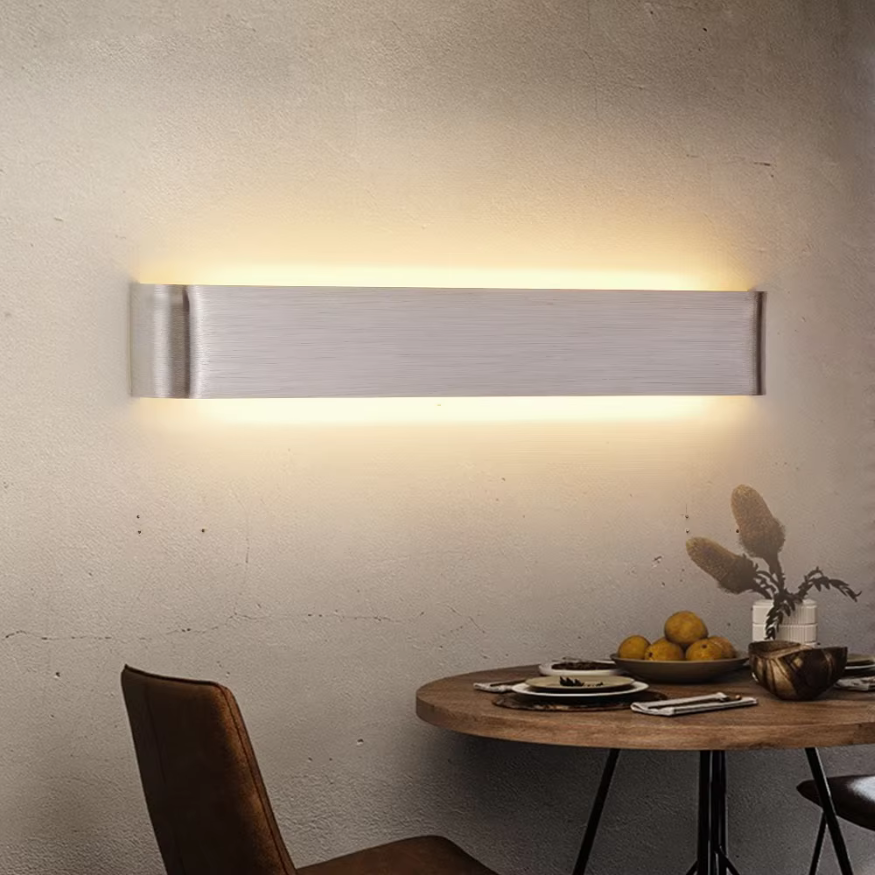 Nordic LED Wall Light - Modern Brushed Aluminum Indoor Wall Light
