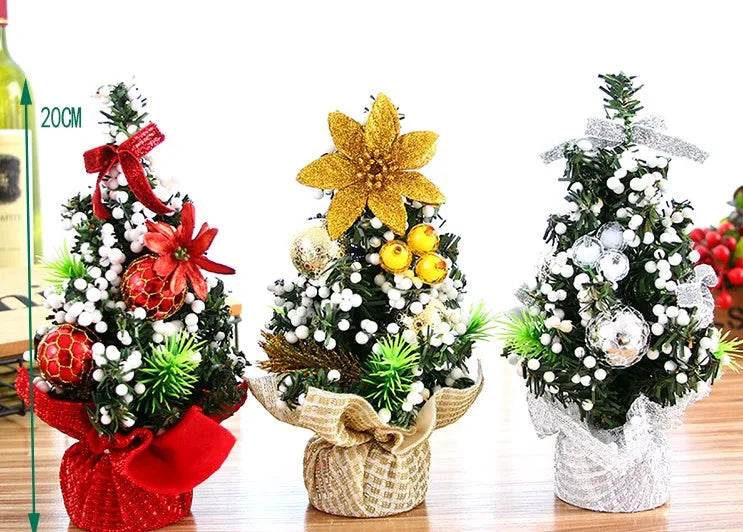 Christmas Ornaments Tree 20cm Mini Christmas Decoration Tree Christmas Day Mall Decoration Desktop Ornaments Small Tree