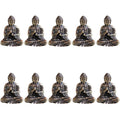 10 pieces mini brass sitting Buddha statue figure for travel Buddhism worship home office desk decoration