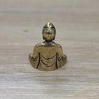 10 piece Miniature Brass Sitting Buddha Statue Figure for Travel Buddhism Worship Home Office Desk Decoration
