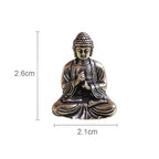 10 pieces mini brass sitting Buddha statue figure for travel Buddhism worship home office desk decoration