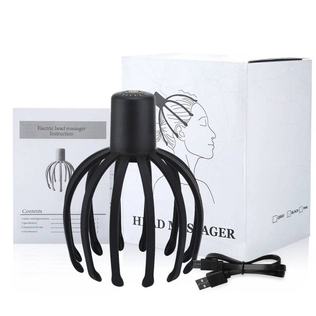 Smart Electric Octopus Head Massager Machine for Scalp Massage, Stress Relief, Improved Sleep & Multi-Directional Vibration
