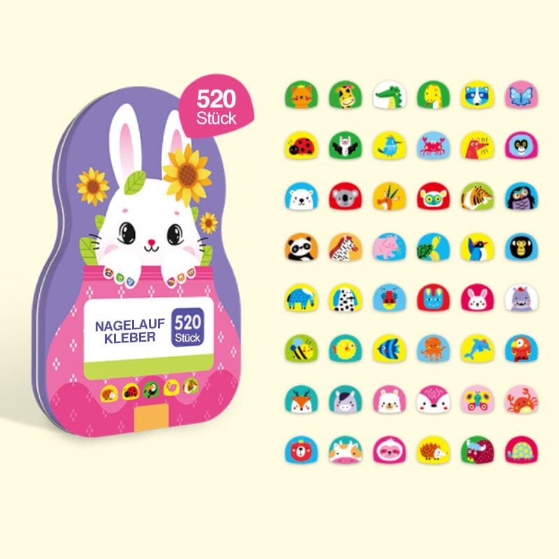 Nail Sticker Set for Kids (520 Pieces)