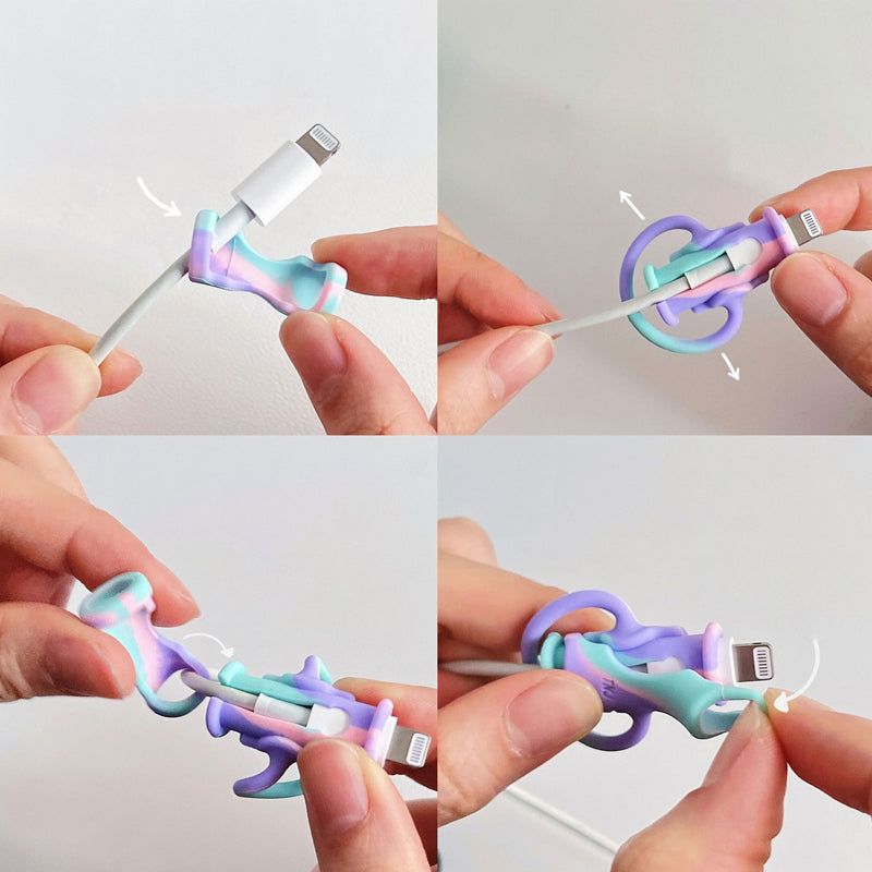 2 in 1 silicone data cable protection