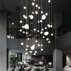 GloStone | Elegant Glass Pebble Pendant Light