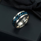 Titanium steel swiveling chain ring