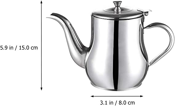 Oil filter jug in stainless steel