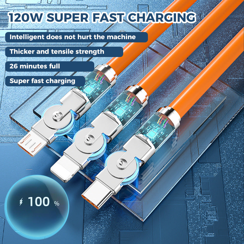 Rotating elbow data cable