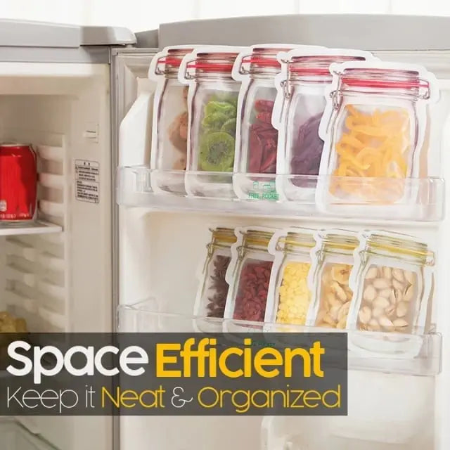 10+10 | Reusable Ziplock bags in jar design
