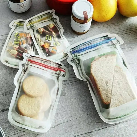 10+10 | Reusable Ziplock bags in jar design